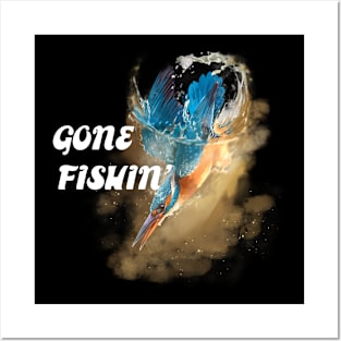 Feathered Fisher Gone Fishin' Posters and Art